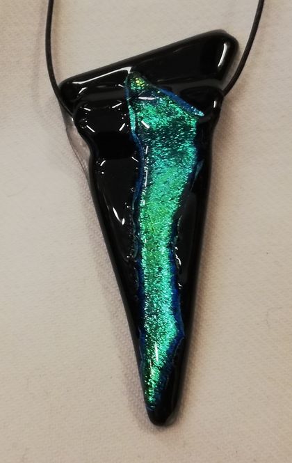 Hovedbilde Smykke  i glass 018, sort/lys turkis